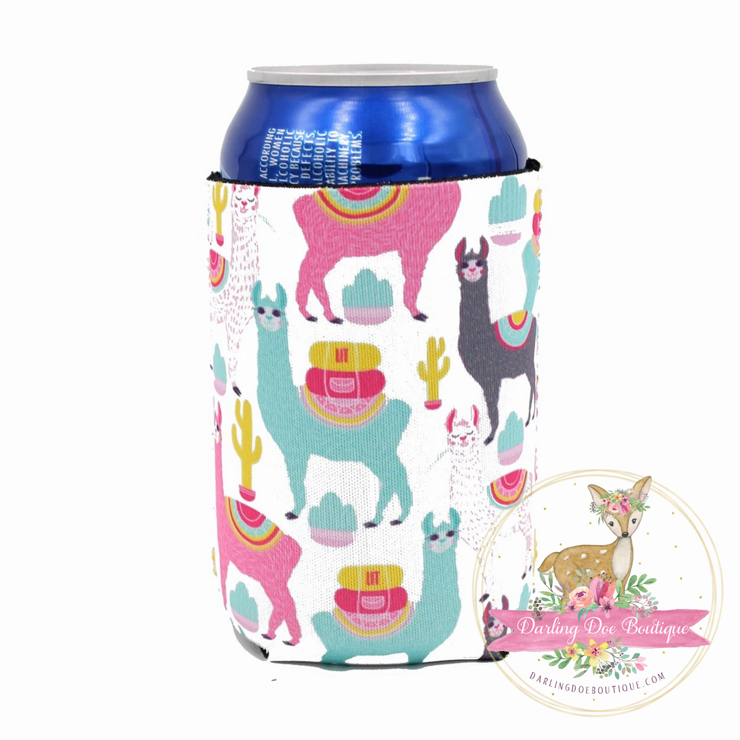 Llama Drama Can Cooler
