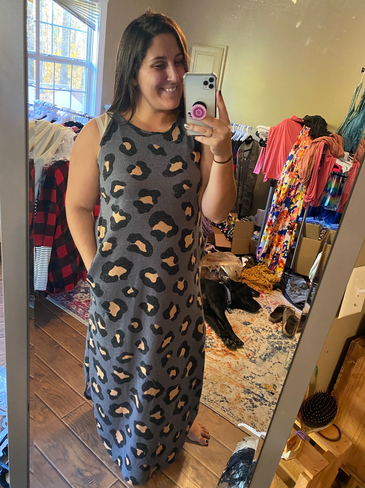 Cheetah maxi dress