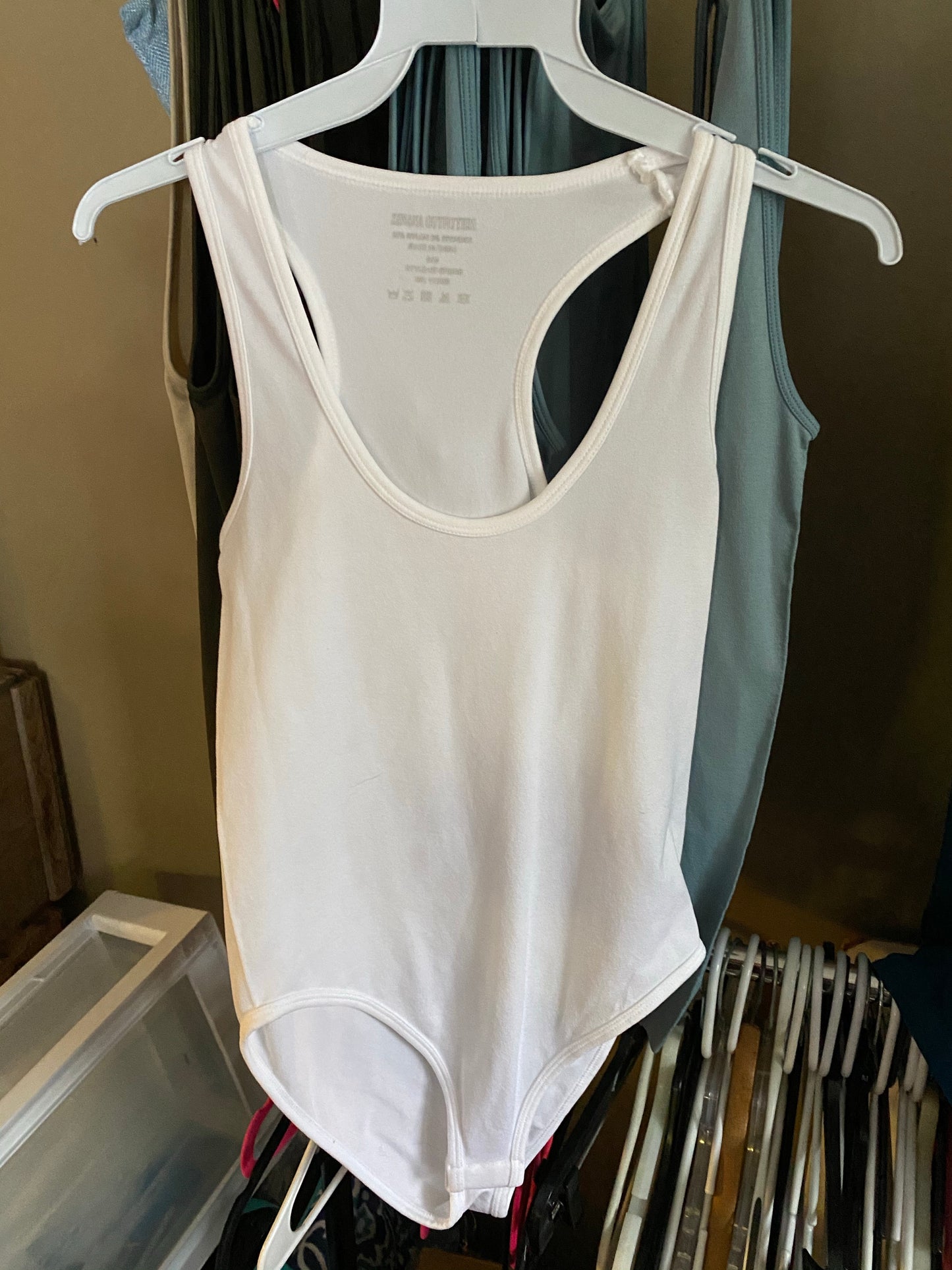 White Racer Back Bodysuit