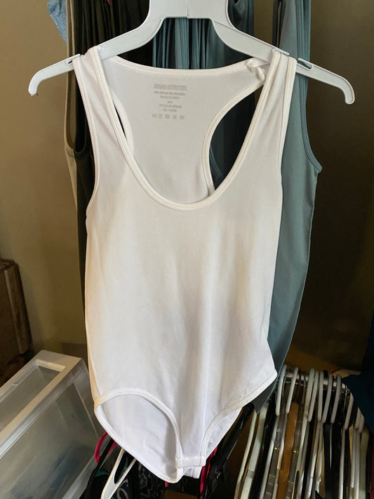 White Racer Back Bodysuit