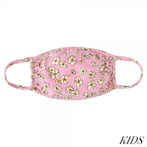 Light Pink Floral Mask