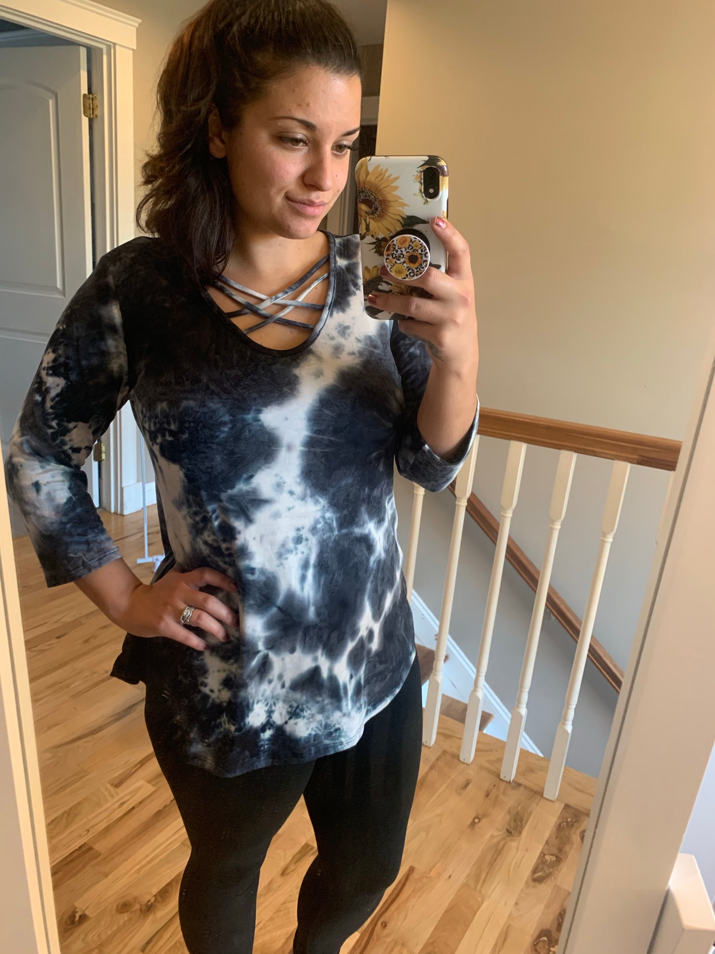 Black and white tie dye