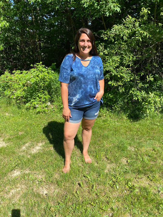 Blue tie dye