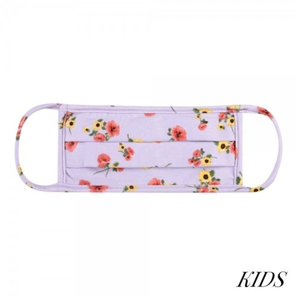 Purple Floral Mask