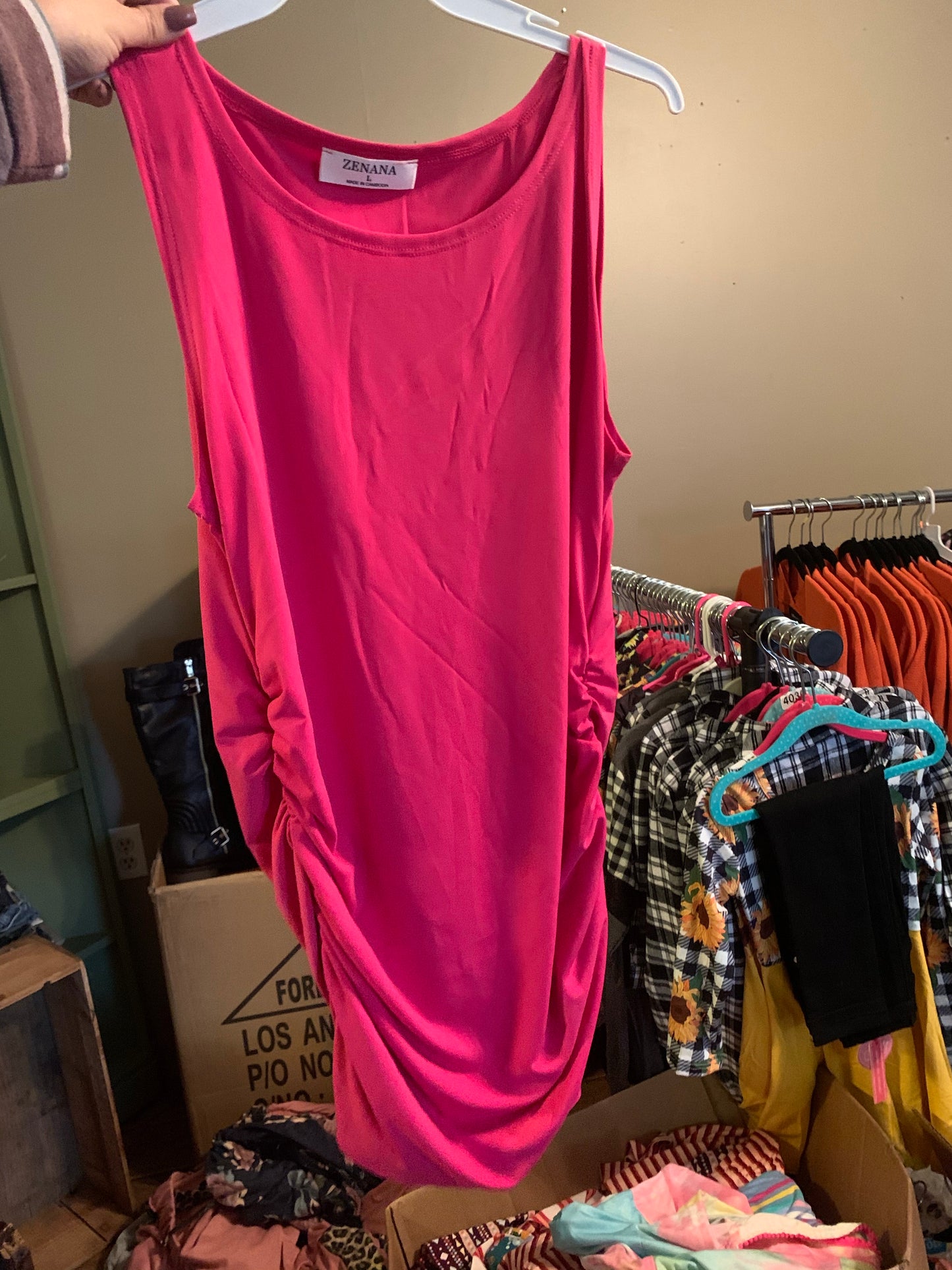 Hot pink tank