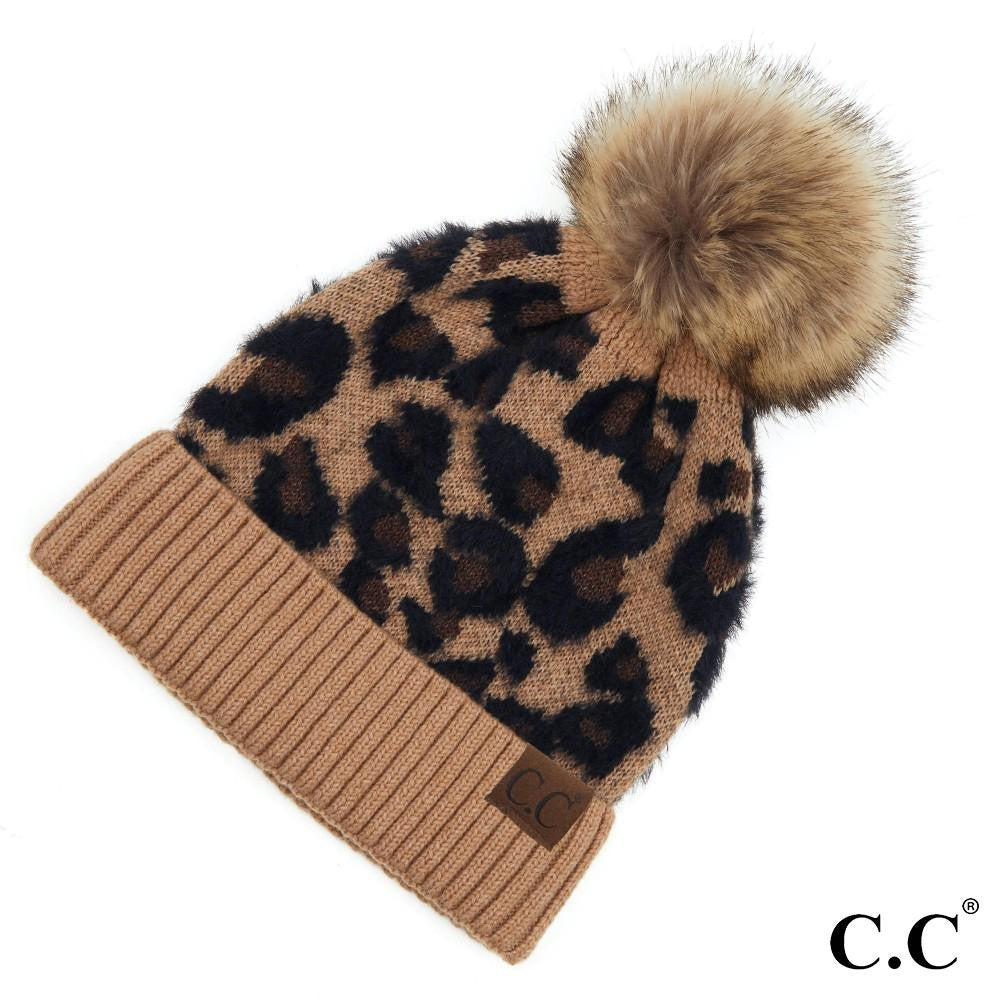 Cheetah Pom Hat