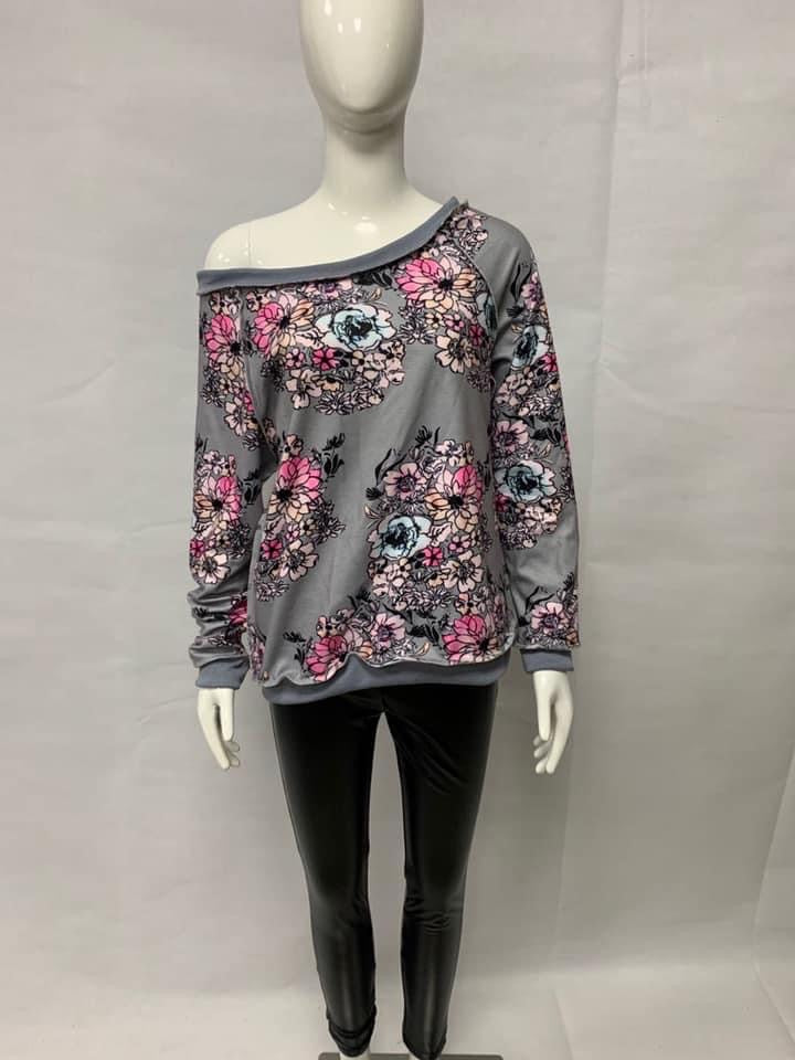 Doodle Floral Pullover