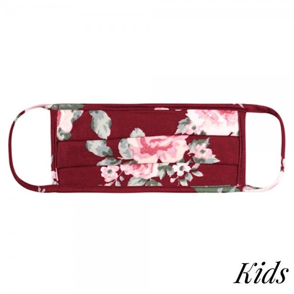 Red Floral Mask