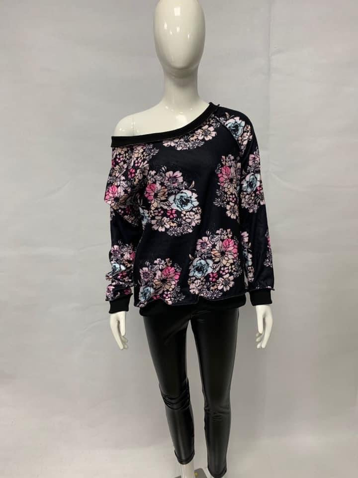 Doodle Floral Pullover